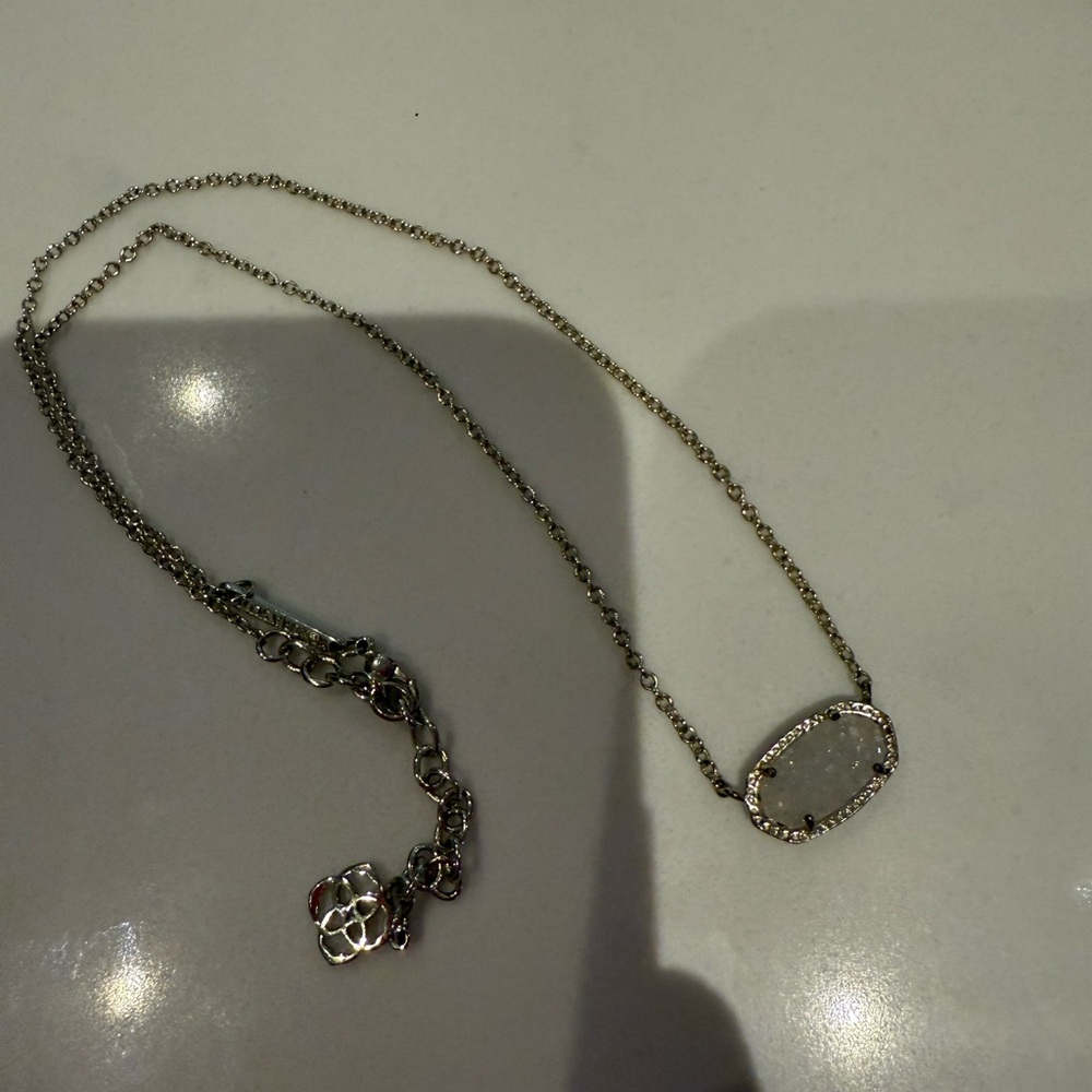 Kendra Scott Elisa drusy gold pendant necklace
